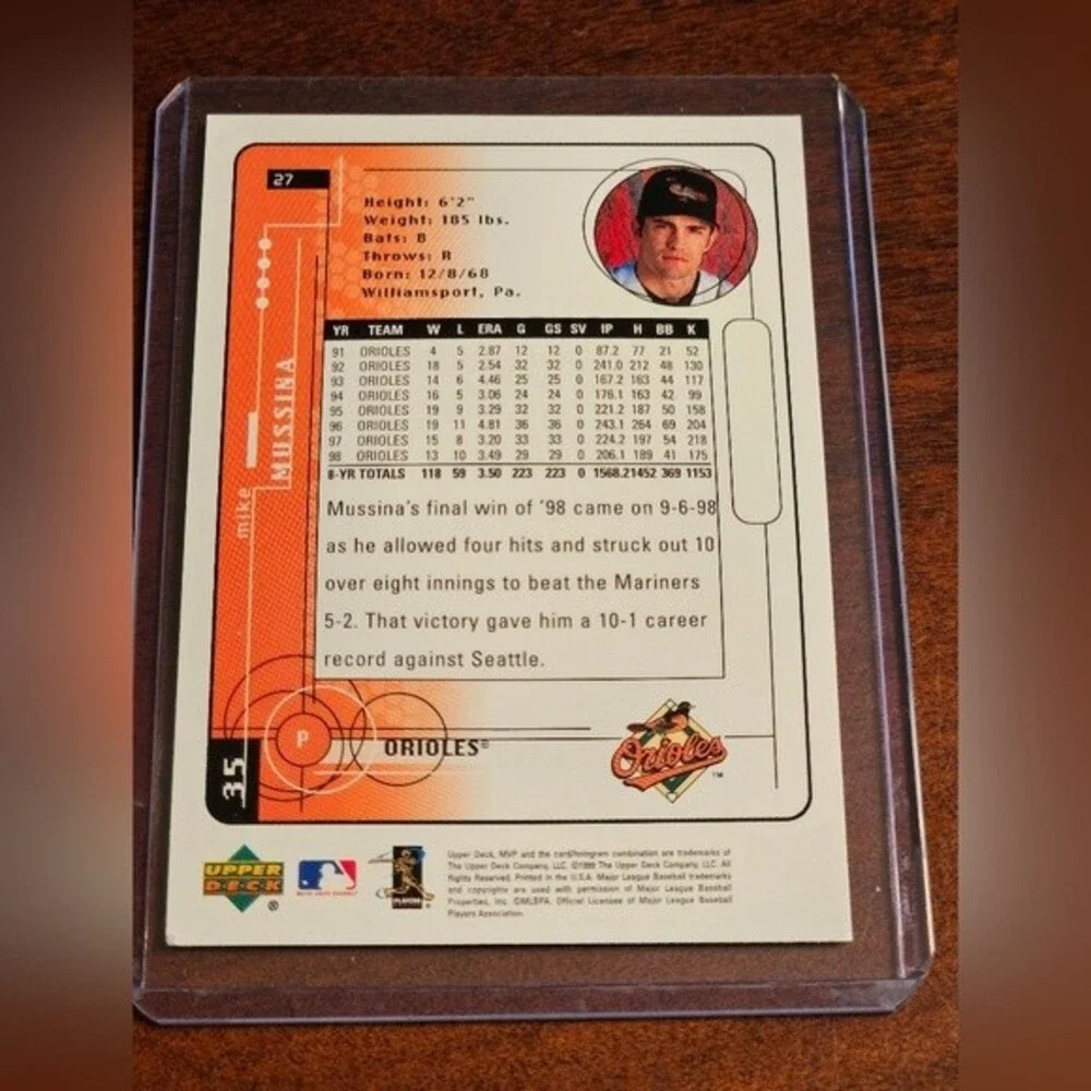 #27 Mike Mussina MLB Collectible Card *MESSAGE ME TO MAKE A DEAL*